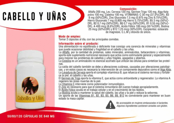 Cabello y Uñas 50 capsulas