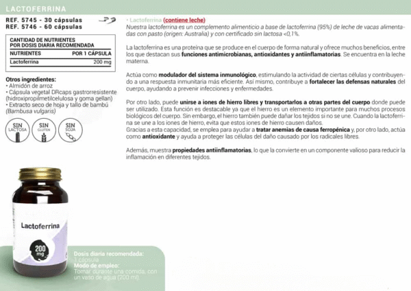 Lactoferrina 60 capsulas